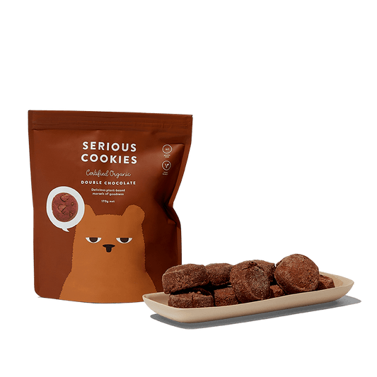 Serious Double Choc Cookies GF DF Vegan Organic 100g-soul-baby-gifts-