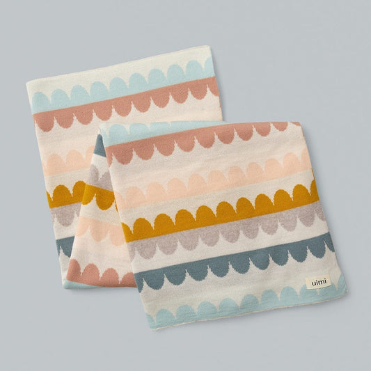 Uimi Molly Merino Wool Baby Cot Blanket in Tea
