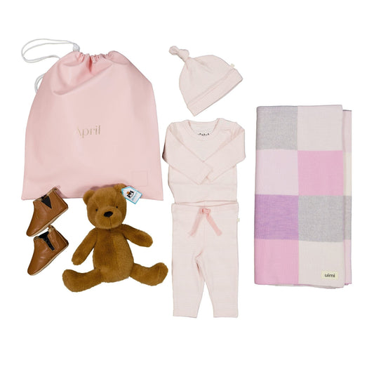 Beary Cute Baby Girl Gift Hamper is brimming with luxurious  baby  blankets  clothing and accessories.