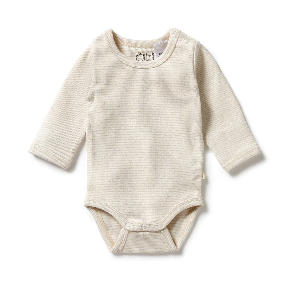 Wilson and Frenchy Long Sleeved Clay Bodysuit 0-3m