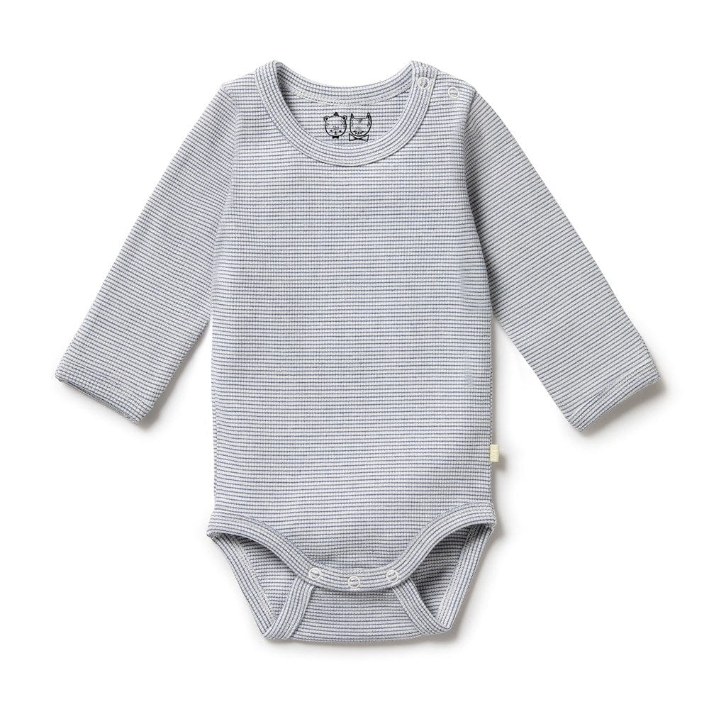 Wilson and Frenchy Organic Long Sleeved Bodysuit Raindrop 000