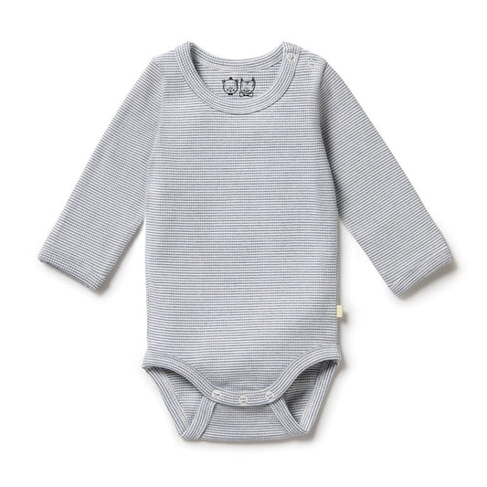 Wilson and Frenchy Organic Long Sleeved Bodysuit Raindrop 000