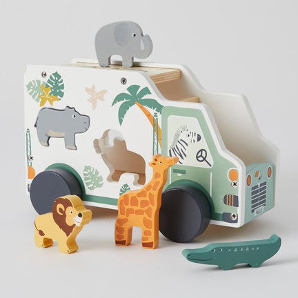 Zookabee African Animal Puzzle Truck Wooden Toy