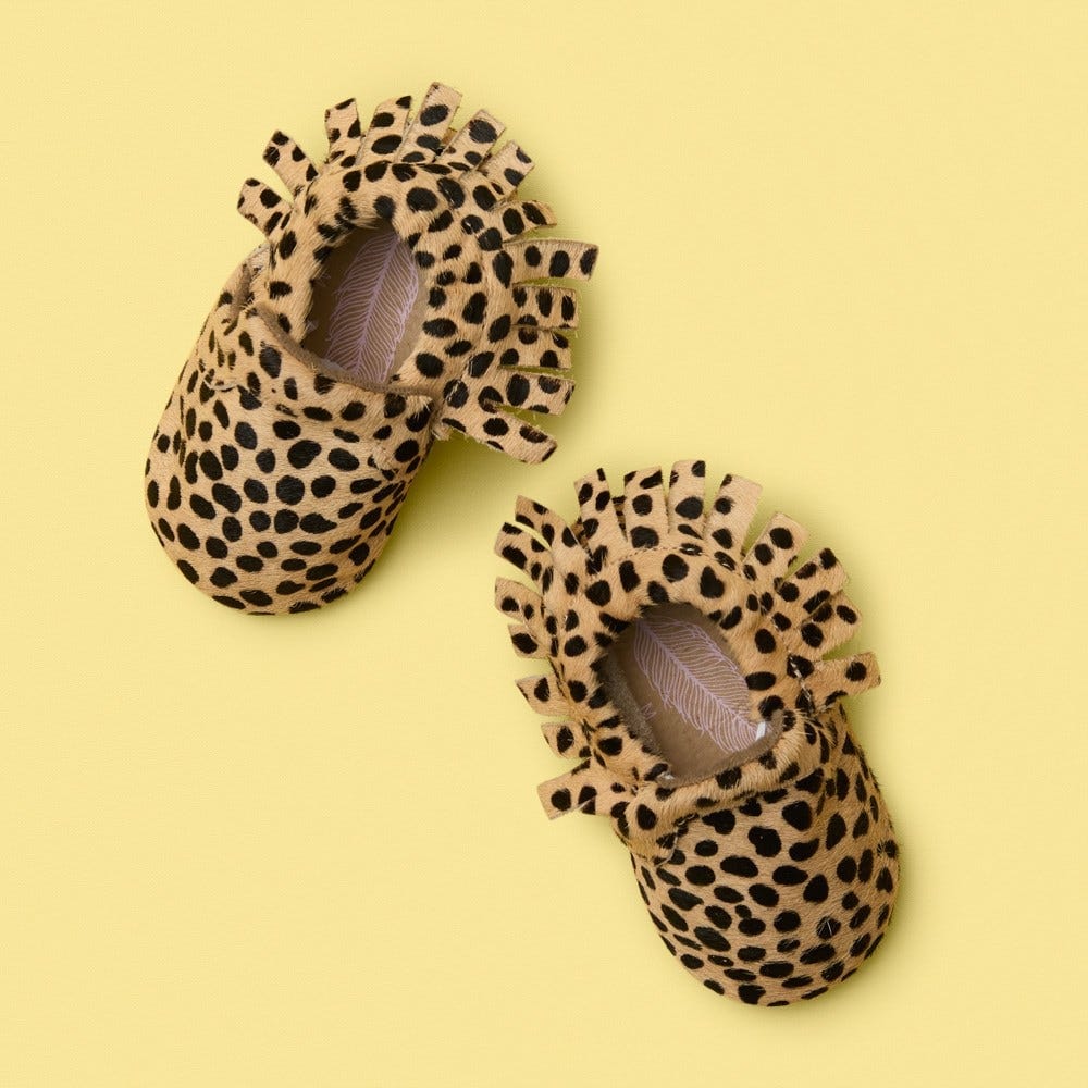 Sienna Baby Spotty Moccasins Leather Baby Shoes with Soft Sole 6-12 Months