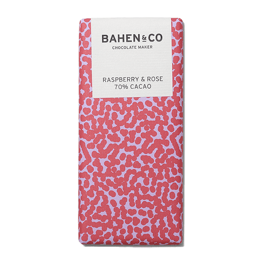 Bahen and Co Chocolate Maker Raspberry & Rose 70% Cacao 75g