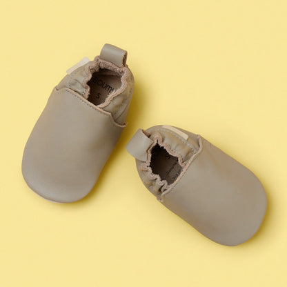 Boumy Soft Leather Shoes in Pale Grey size 6 to 12 months