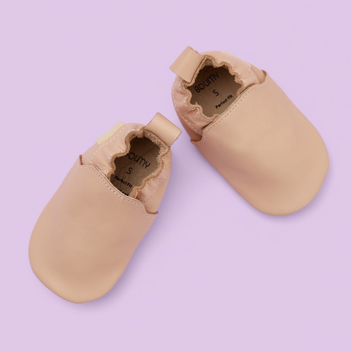Boumy Soft Leather Shoes in Pastel Pink size 6 to 12 months