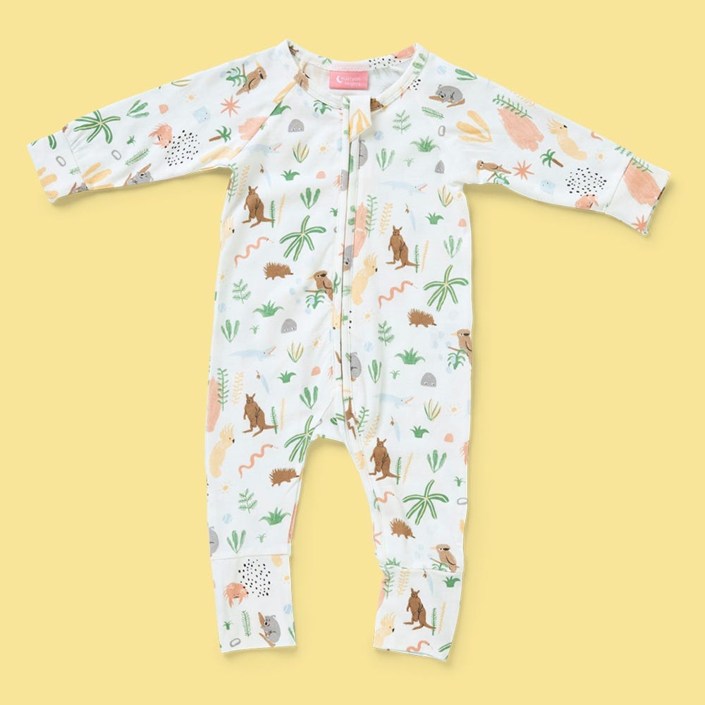 Halcyon Nights Outback Dreamers Long Sleeve Zip Suit 3 to 6 months