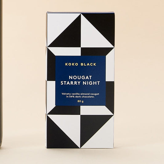 Koko Black Nougat Starry Night Dark Chocolate Block 80g-Candy & Chocolate-soul-baby-gifts-