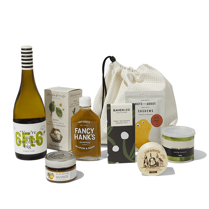 Send Hip Hip Hooray | Pinot Gris and Savoury Snacks for Cheese Gift Hamper