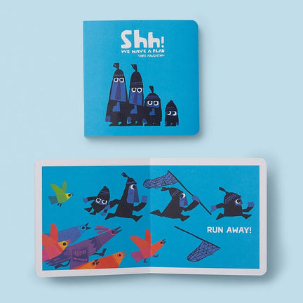 Shh We Have a Plan Board Book by Chris Haughton
