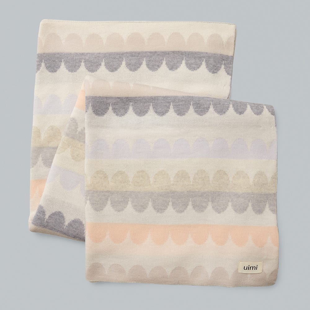 Uimi Molly Merino Wool Baby Cot Blanket in Salt