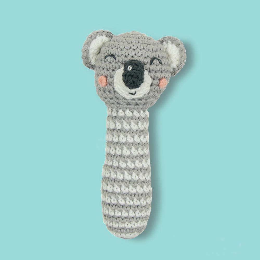 Weegoamigo Koala Crochet Rattle Toy