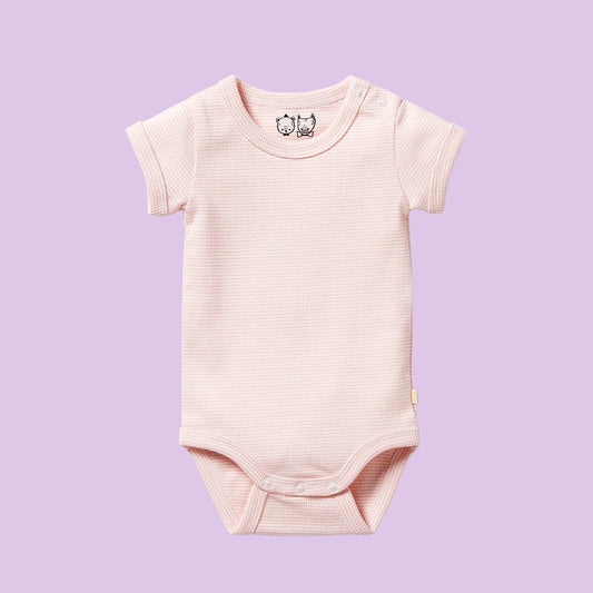 Wilson and Frenchy Organic Stripe Bodysuit Cantaloupe 000-soul-baby-gifts-