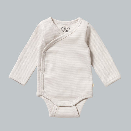 Wilson and Frenchy Organic Stripe Kimono Bodysuit Clay 000