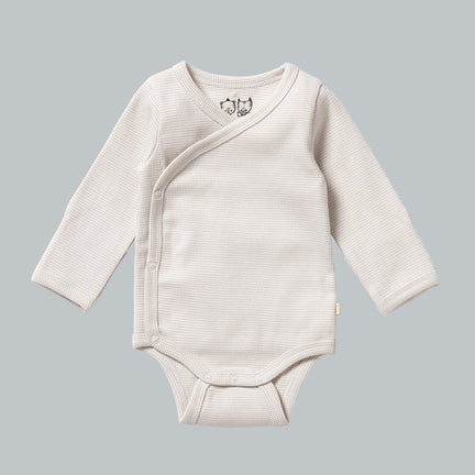 Wilson and Frenchy Organic Stripe Kimono Bodysuit Clay 000-soul-baby-gifts-